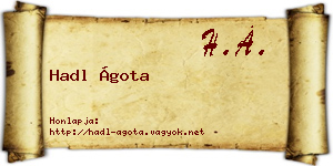 Hadl Ágota névjegykártya